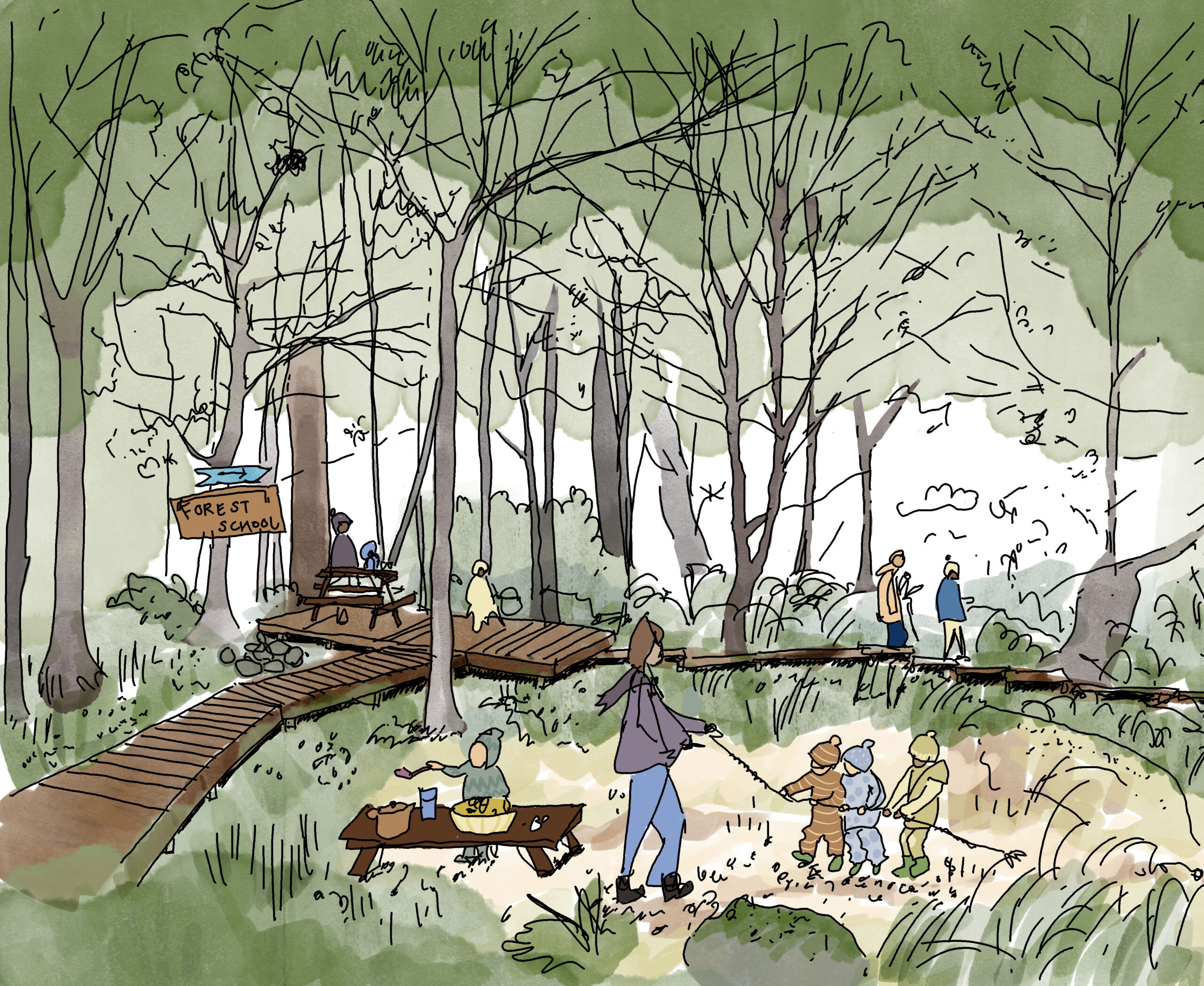 Forest school by RaeburnFarquharBowen
